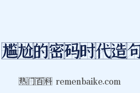 尴尬的密码时代造句是什么意思的图片